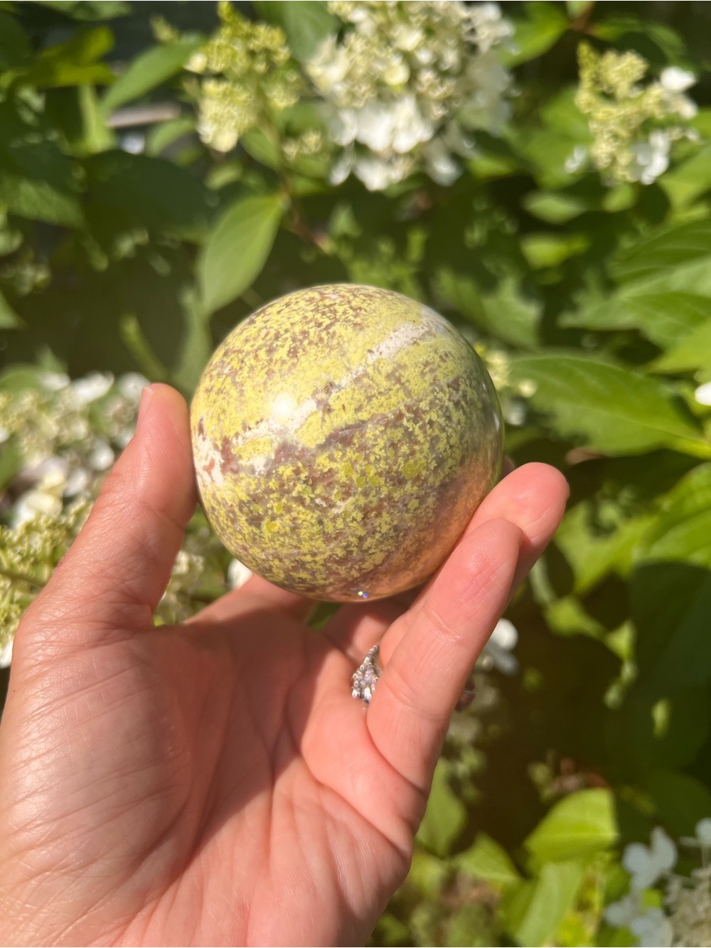 Green (4) Opal sphere | crystal